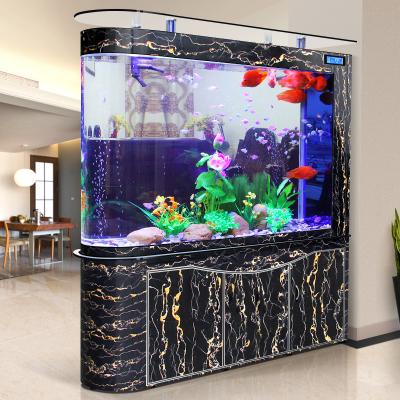 China 2021 Viable High Quality Fish Farming Tank Aquaculture Glass Aquarium Large for sale