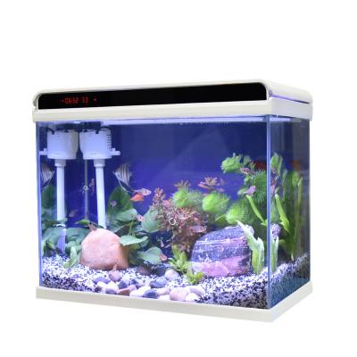 China 2021 Viable Best Selling Customizable Fiberglass Aquarium Fish Tank With Top Filter for sale