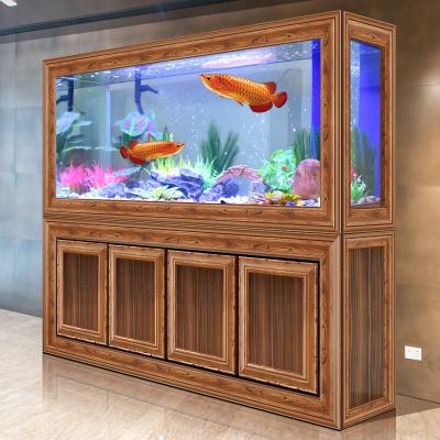 China Sustainable Multifunctional Integrated With Large Cabinet Cube Fish Tank Aquaculture Fish Tank for sale