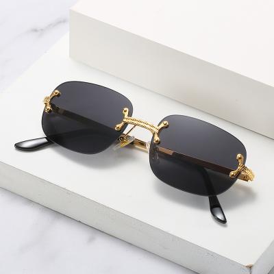 China Wholesale Round Gradient Color Designer Replica Sunglasses For Women/Men Vintage Sunglasses for sale