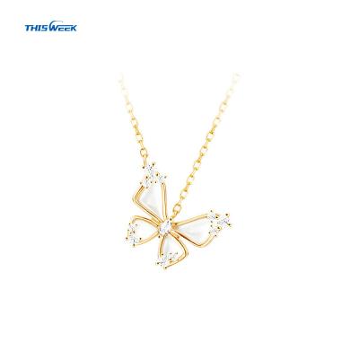 China 2022 Fashionable New Butterfly Simple Shape Design Tasty Women's Pendant Necklace for sale