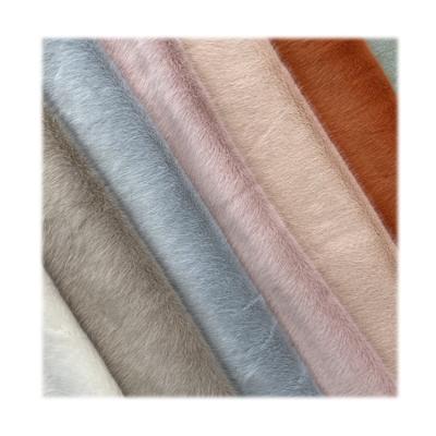 China Factory Price Low Pile 10mm Mink 1000g Polyester Faux Mink Auto Friendly Material Faux Mink Fur For Clothing Shoe Bag Cover for sale