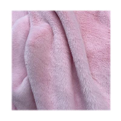 China Wholesale High Quality 650g Stock Of Auto Upholstery 12mm No Shedding Soft Dyed Faux Rabbit Fur Fabric For Garment Shoe Toy Home Textile for sale