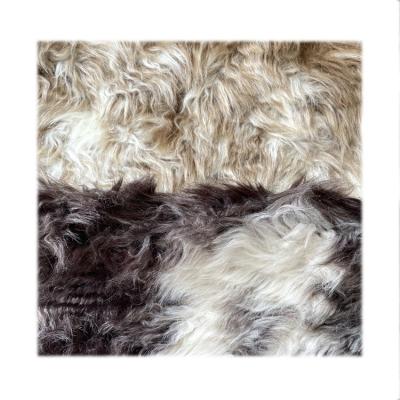 China Luxury Dyed Imitation Multicolor Imitation Faux Sheepskin Wool Jacquard Auto Upholstery Shearling Curly Long Fur Artificial Fur Fabric For Clothing for sale