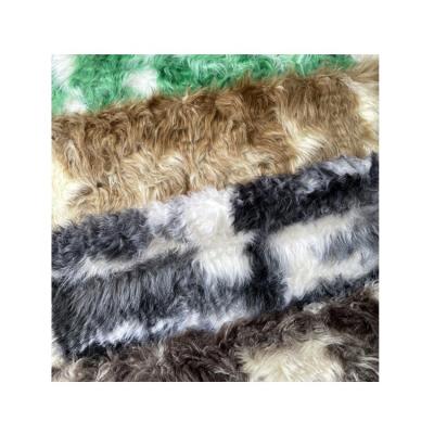 China New Design Auto Manufacturer Long Hair Pile Artificial Jacquard Wool Hair Pile Plush Faux Fur Fabric For Garment for sale