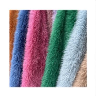 China Auto Upholstery Wholesale No Shedding Faux For Faux Fur Fabric Fox Fur Polyester Soft Microfiber 30mm For Fashion Garment for sale