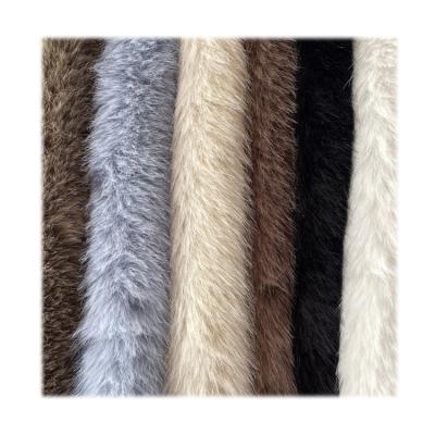 China Fancy 2500g High Weight Faux Fox Fur Fabric Imitation 40mm Fox Fur Auto Extra Thick Fluffy Animal Plush Upholstery For Collar Coat Vest for sale