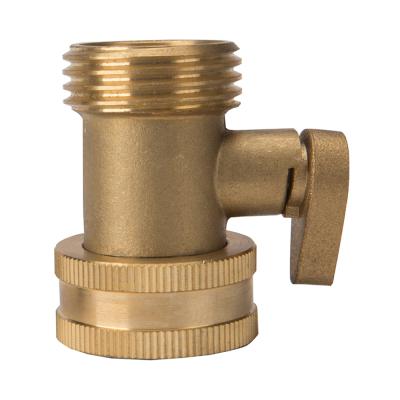 China Construction Solid Brass Garden One Way Heavy Duty Brass Water Hose Connector for sale