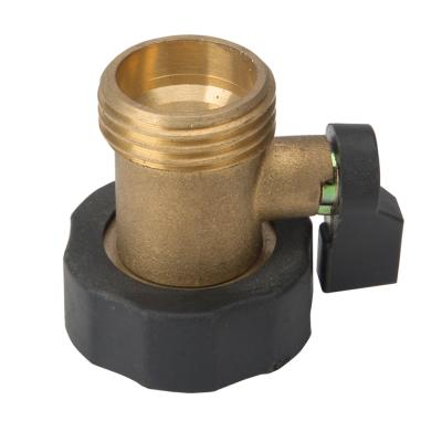 China Solid Brass Construction Garden Brass One Way Water Hose Shut Off Valve for sale