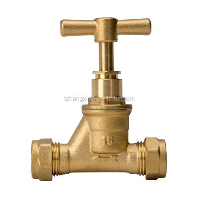 China General Good Quality Angle Manual Water Brass Stop Valve for sale