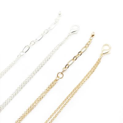 China Luxury Environmental Friendly Jewelry Gold Plated Sexy Necklace 51CM Long 46CM Chains Custom Women Able Necklace Set for sale