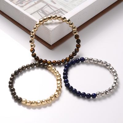 China Custom factory direct FASHIONABLE charm bracelet nature stone bead bracelet accessories women jewelry bracelet 18k gold plated for sale