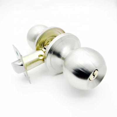 China For Entry Button Cylindrical Cylinder Stainless Steel Cylinder House Door Handle Safe Lock for sale