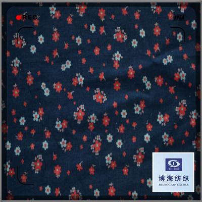 China Antistatic Corduroy Blazer Fabric With Small Sunflower Print for sale