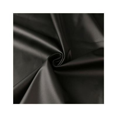 China Wholesale Elastic Faux PU Leather Coupling Knit Fabric 230-250GSM 55 inch 0.5MM Running Super Elastic Leather Fabric For Woman Clothing for sale