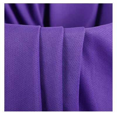 China Hot Selling 100% Memory Polyester Bird's Eye Mesh Fabric For T-shirts Breathable Quick Dry Knit Mesh Fabric For Sports Wear for sale