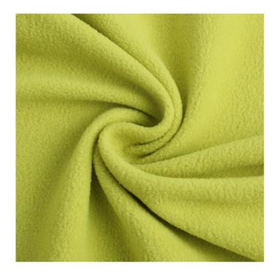 China Hot Selling 100% Single Brushed Micro Memory Polyester Fabric Double Side Polyester Cheap Fleece Fabric For Garment for sale