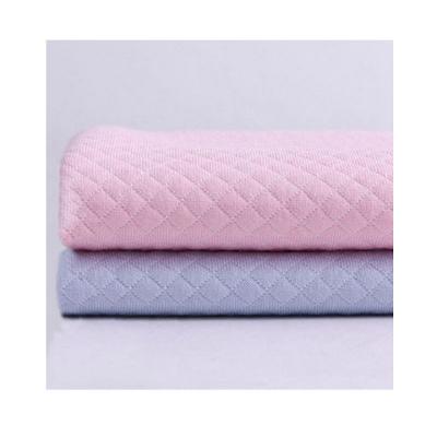 China Shaoxing Sustainable Factory High Quality Upholstery Fabric Bamboo Jacquard Quilted Pink Fabric For Baby Clothes for sale