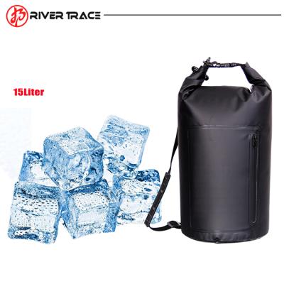 China 15Liter Tarpaulin Custom Portable Waterproof Small Ice Soft Pack Cooler Backpack Waterproof Dry Insulated Cooler Bag for sale