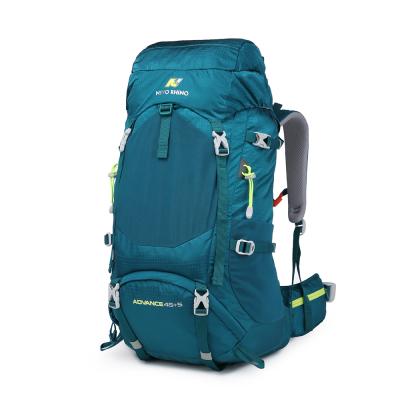 China 50L Large Capacity Outdoor Nylon Bag Backpack Outdoor Sport Climbing Waterproof Camping Climbing Mountain Rucksacks With Rain Cover for sale