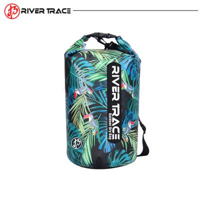 China Outdoor Camping Hiking Floating Boating Camping 15Liter Custom Printed Logo PVC Tarpaulin CMYK Water Proof Drybag Wet Travel Bag For Swimming for sale