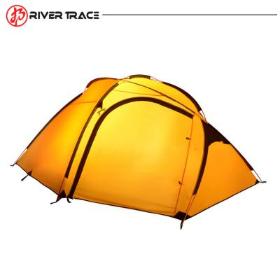 China Trigone/V-Type Ground Light Large High One Person 4-5 One Room One Hall Double Layer Travel Mountaineering Waterproof Windproof Outdoor Camping Tent for sale