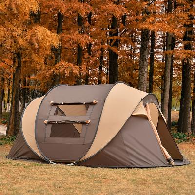 China Diagonal Tying Type Fast Automatic Opening 4 People Pop Up Outdoor Waterproof Tents Camp Tent Luxury Camping Tent For Camping for sale