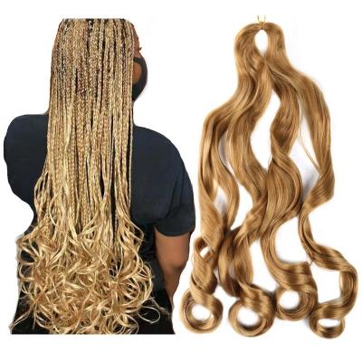 China hot sale U-tip hair synthetic hair bulk deep loose wave loose crochet braids 150g Spiral Curly Hair French Braids to Curl Synthetic Braids for sale