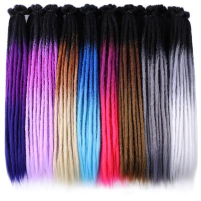 China Dreadlocks Extensions Top Sell Dreadlock Extensions 20 Strands Brown Dread 20 Inch Handmade Dread Extensions Crochet Locs Hippies For Sale for sale