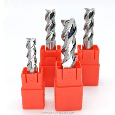 China CNC Process MTS HRC55 3 Flutes Aluminum Square End Mill for sale