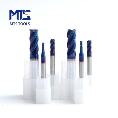 China CNC Process MTS Carbide 4 Flutes / 2 Flutes End Mills HRC65 Inch Standard Length Size In Stock Milling Processing Milling Cutter In Stock for sale