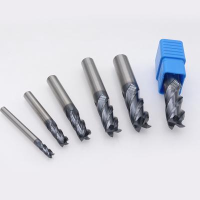 China CNC Process MTS Carbide 4 Flutes / 2 Flutes End Mills HRC45 Inch Standard Length Size In Stock Milling Processing Milling Cutter In Stock for sale