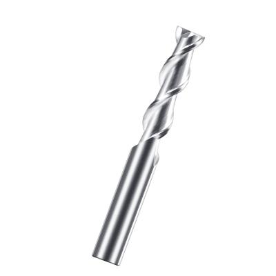 China CNC Process HRC45 Carbide 2 Flute Standard Length End Mills For Aluminum And Hole Grooving And Machining for sale