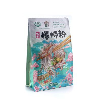 China Disposable Custom Printing Flat Bottom Resealable Holder Up Food Pouch Macaroni Noodles Packaging Plastic Seasoning Ziplock Bag for sale