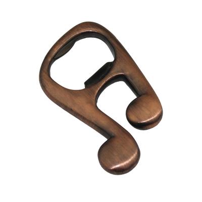 China Customized viable logo vintage music note personalized novelty abrebotellas abrelatas promotion metal bar beer bottle opener for sale