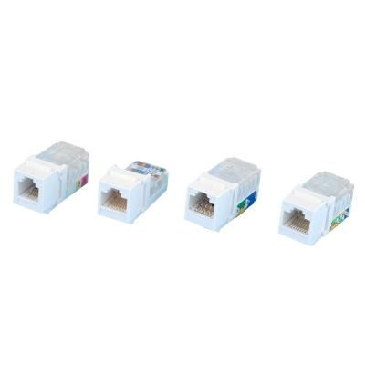 China 110 punching / new high performance toolless model 90 degree UTP rj45 trapezoidal jack cat6/5e/3 for sale