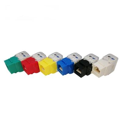 China Wholesale PC network 180 degree UTP rj45 cat6 keystone jack toolless for sale