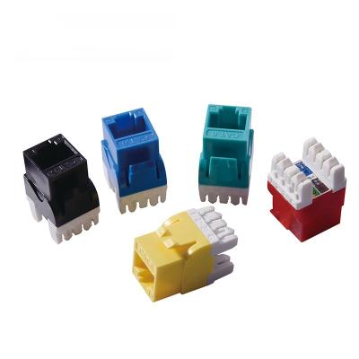 China PC wired network rj 45 trapezoidal Cat6 UTP jack 180 degree in telecom parts for sale