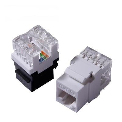 China PC Type Cat5E Jack UTP 180 Female Trapezoidal Short Type RJ45 for sale