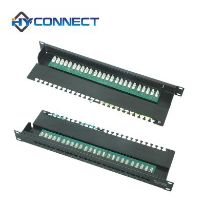 China Network Cabling System Voice Patch Panel 25 Port RJ11 Telephone Patch Panel for sale