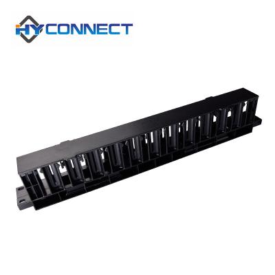 China Network Cabling System Network Cable Manager 1U Rack Mount ABS Plastic Cable Management System For Network Cable for sale