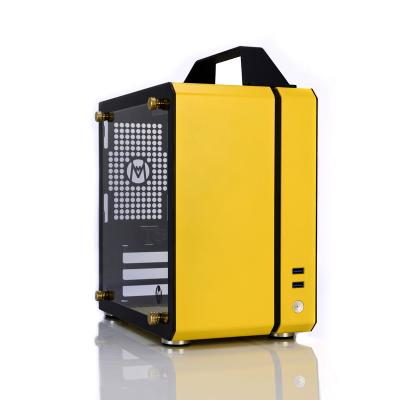 China Desktop Computer Cases C24- Cube Sugar Portable Side Penetration Small ITX Mini Desktop Custom Case for sale