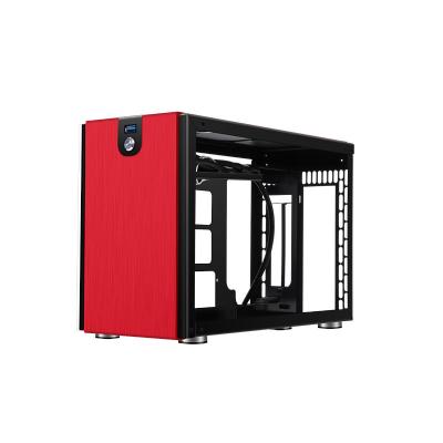 China Itx Mini Mini Case Full Aluminum HTPC A4 Desktop Acrylic Side By Key DIY Gaming Desktop PC Case PC Gaming Computer Case For Internet for sale