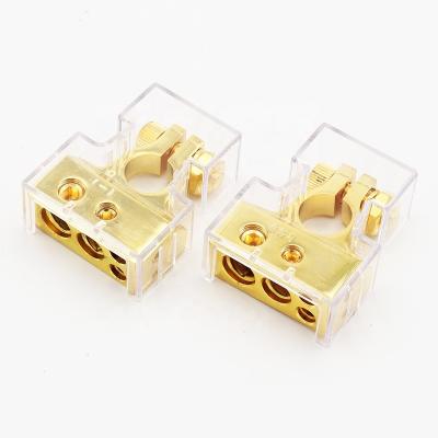 China Automotive/Boat/Cars Current Copper Gold Plated Battery Terminals Connectors for Car, Marine, Truck, Boat, Motorcycle for sale