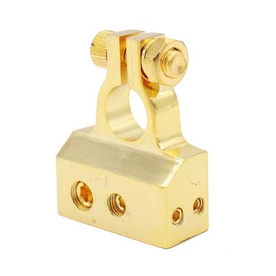 China Automotive/Boat/Cars Gold Plated Battery Terminals Connectors Car Battery High Quality Copper Clamp for sale