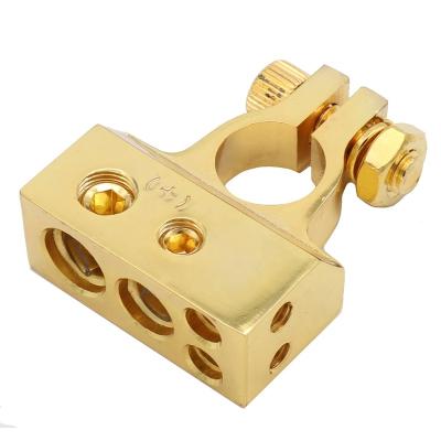 China Automotive/Boat/Cars Battery Terminals Copper Connectors For Car, Marine, Truck, Boat, Motorcycle Gold Plated for sale