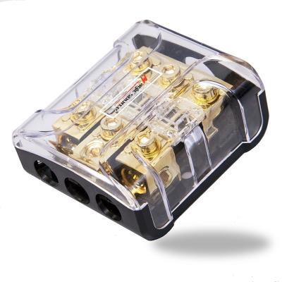 China Auto / Boat / Cars 3 Way 1 / 0 Gauge Input Mini ANL Fuse Holder With Fuse for sale