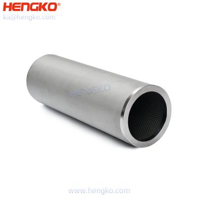 China Water Filtration System Filter 15 25 Micron Sintered SS 316L Stainless Steel Porous Perforated Cylinder Filters for sale