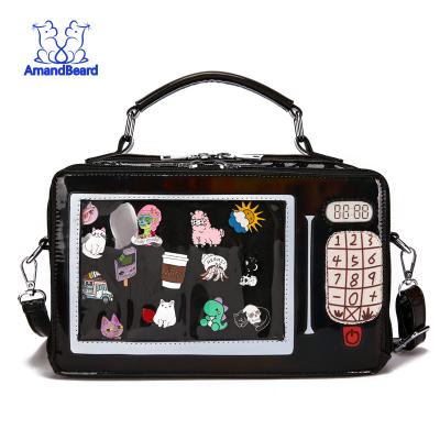 China Factory Waterproof Supplier Ita Backpack Women Custom Designer Ita Bag With PVC Clear Window for sale