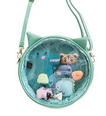 China Hot Sale PU+PVC Animal Designer AIE Clear Bag Custom Lining Pattern AIE Bag With Pins Insert for sale